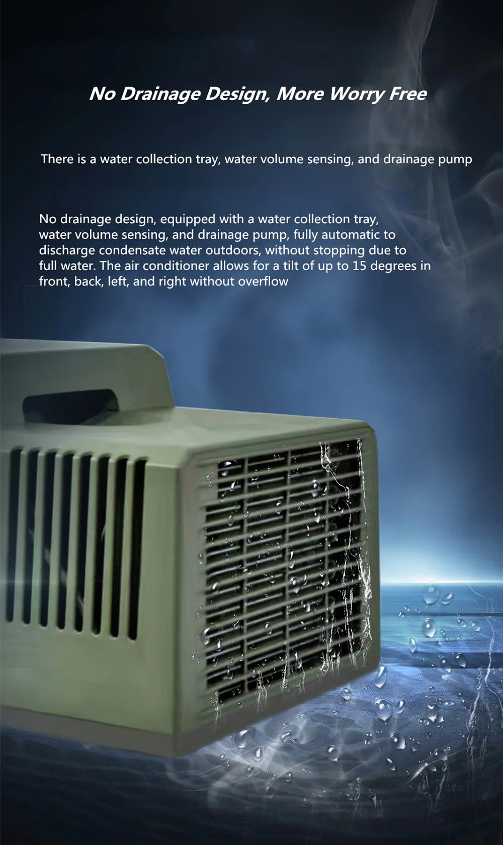 Outdoor Camping No Installation Mobile Air Conditioning Portable Parking Tent No Drainage Mini Refrigeration Air Conditioning