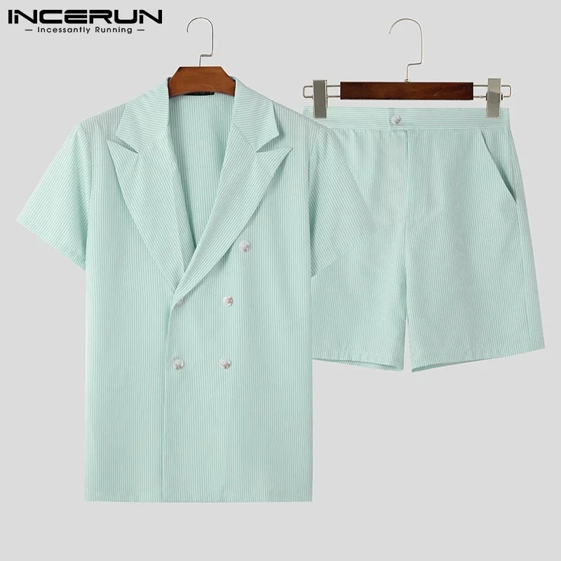 Men’s Striped Two-Piece Set