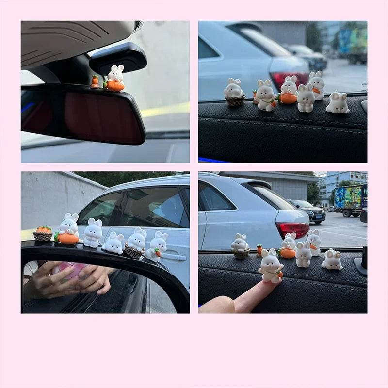 Cute Bunny Car Interior Accessory Console Decoration