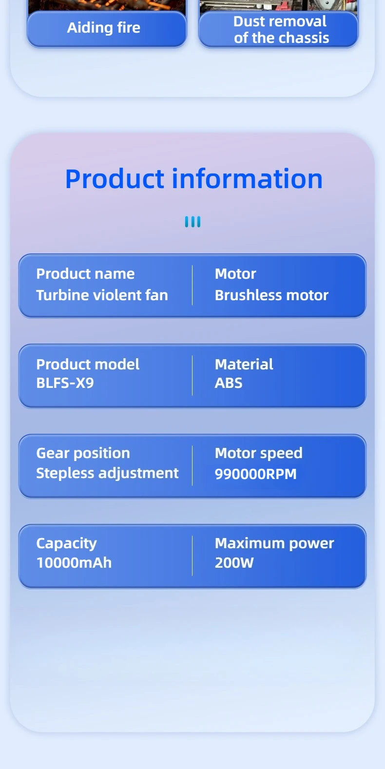 X11 Air Blower 990000RPM Powerful Car Cleaning Duster