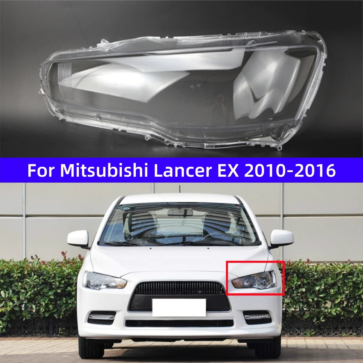 Mitsubishi Lancer EX 2010–2016 Headlight Lens Cover