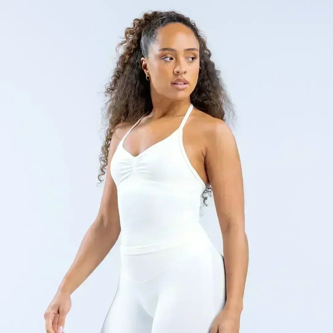 Women's Fitness Impact Net and Neck Halter Shirt  Yoga and Pilates Fitness Kit