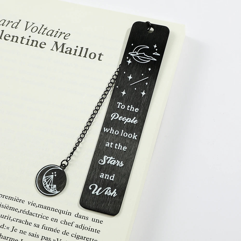 Stainless steel bookmarks designed for students, Kawaii book accessories for returning to school as learning stationery
