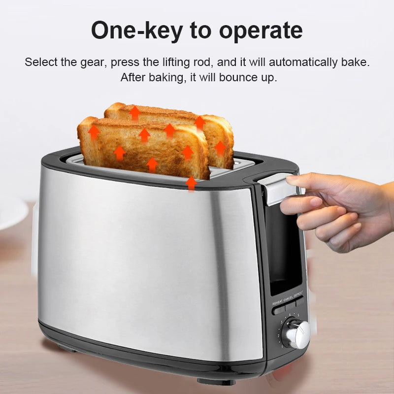 2-Slice Electric Toaster – Bread & Sandwich Maker 110V/220V