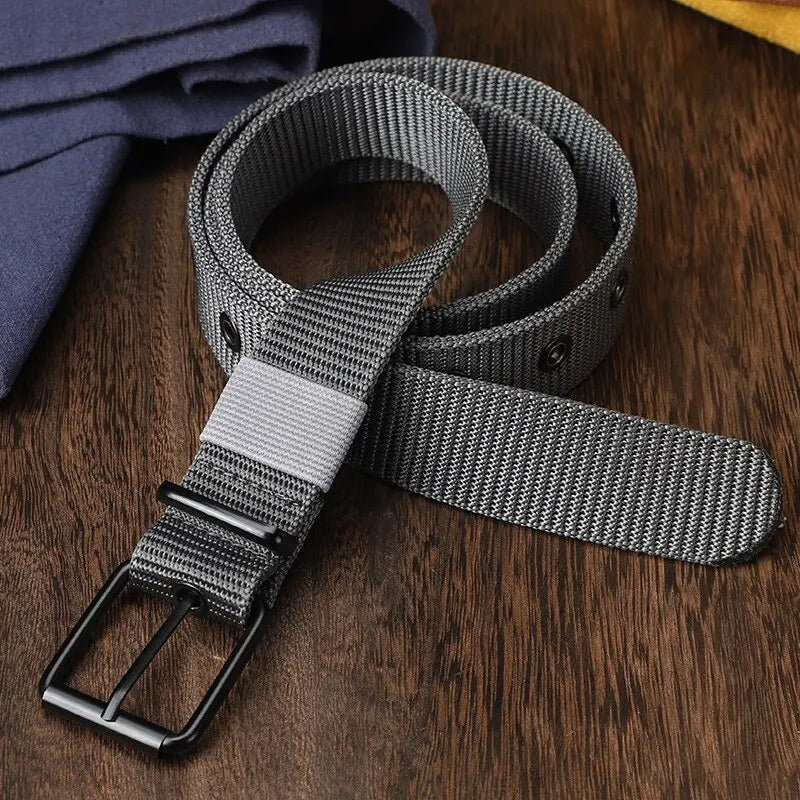 Canvas Pin Buckle Eyelet Belt Casual