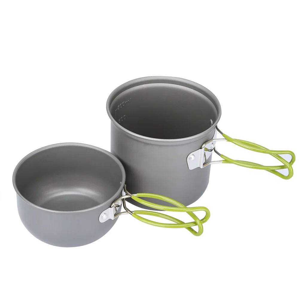 Portable Camping Cookware Set Outdoor Cooking Pot Kit
