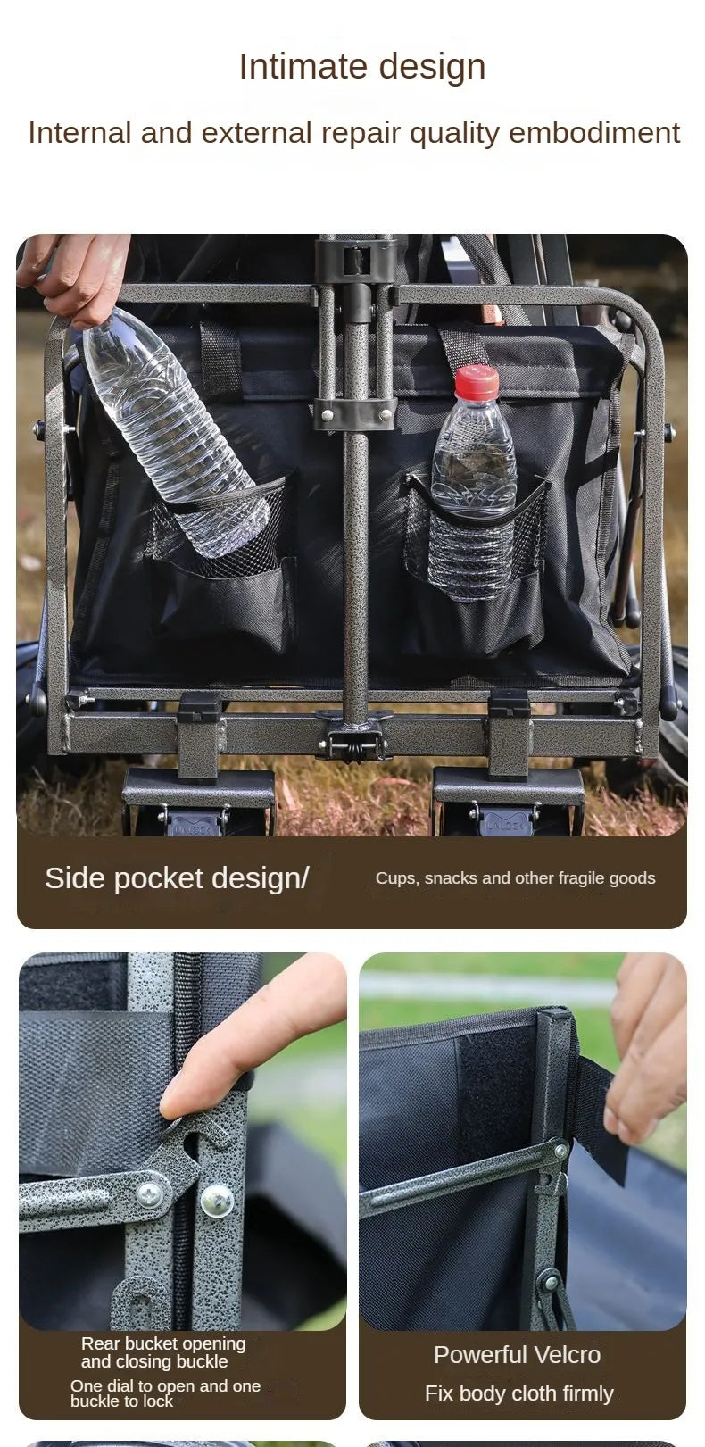 Folding Camping Cart – Heavy Duty Outdoor Utility Wagon