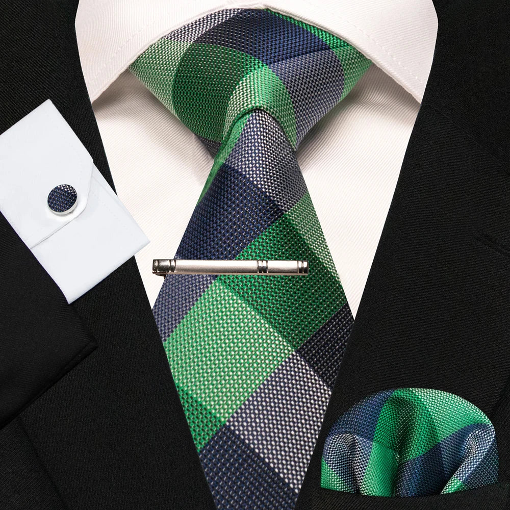 8cm Silk Men’s Tie Set with Pocket Square