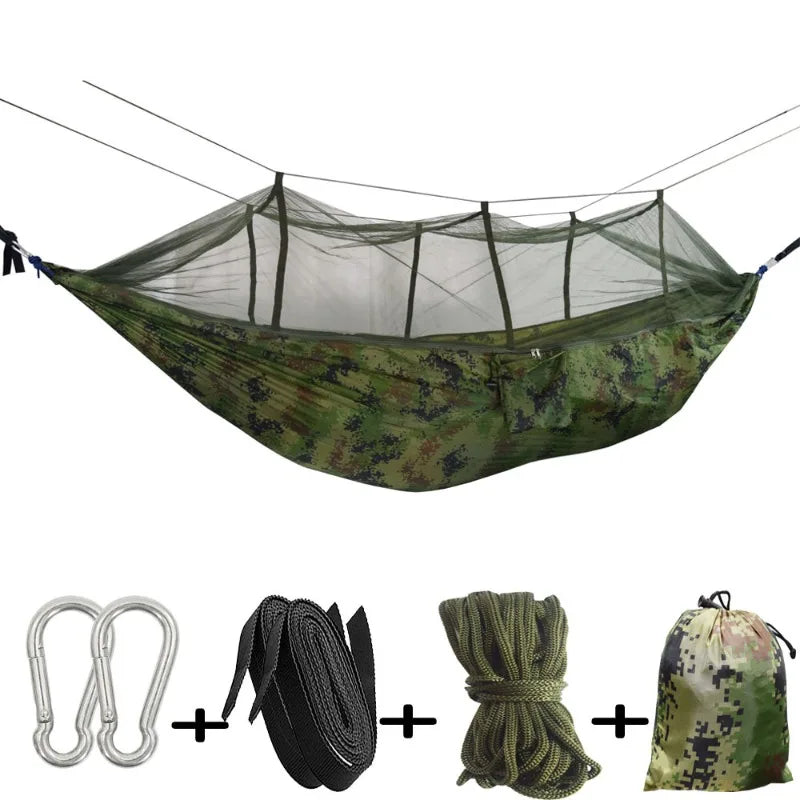 Outdoor camping mosquito net hammock swing camping furniture indoor dormitory outdoor courtyard hammock