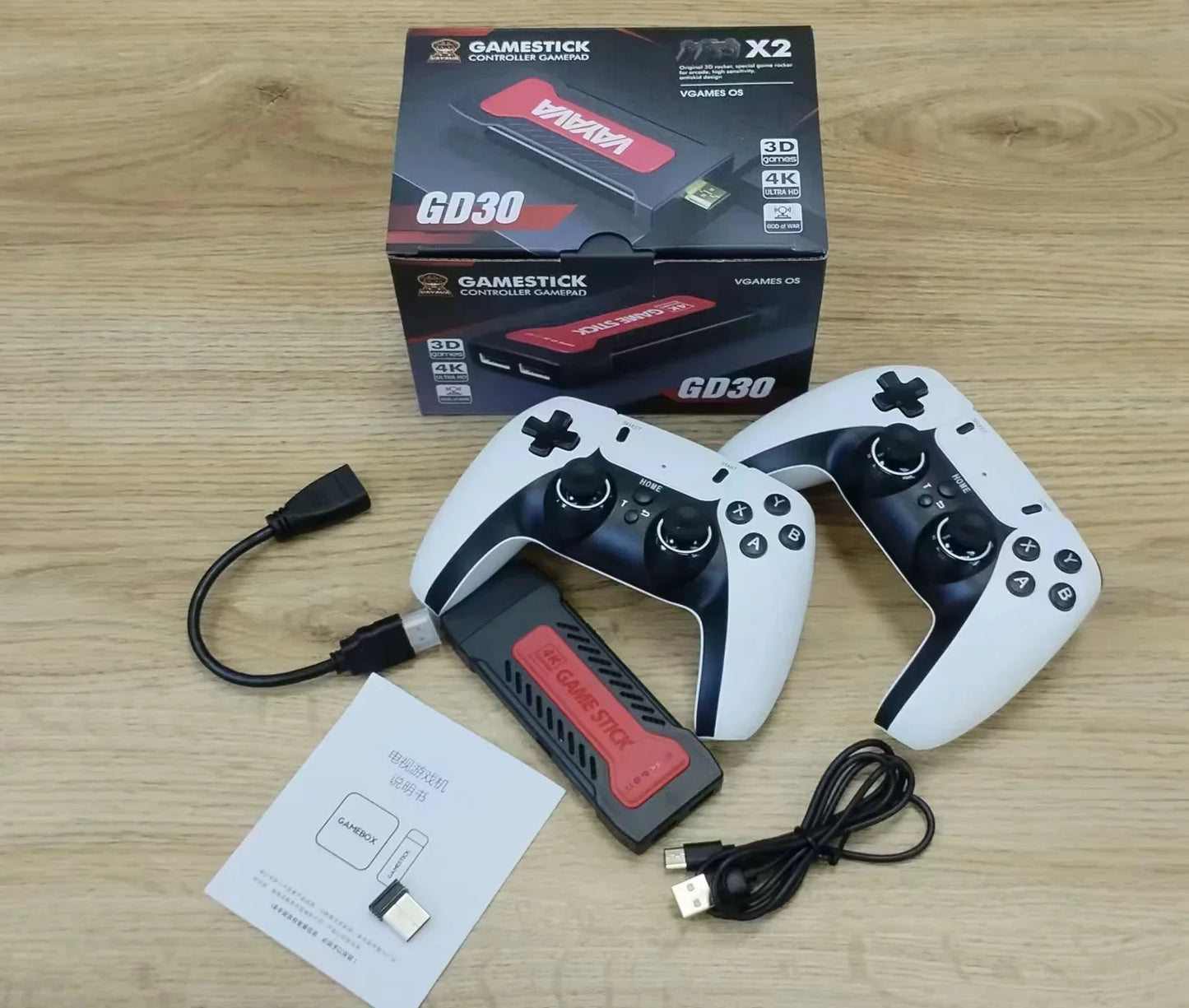 GD30 4K Retro Game Stick Console with 20,000+ Games