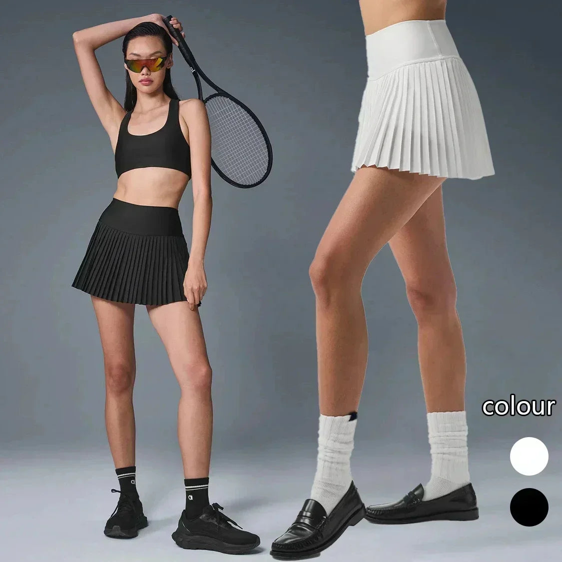 Women’s Tennis & Yoga Skirt – Pleated Quick-Dry Skort