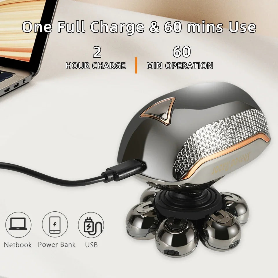 7D Electric Head Shaver for Bald Men