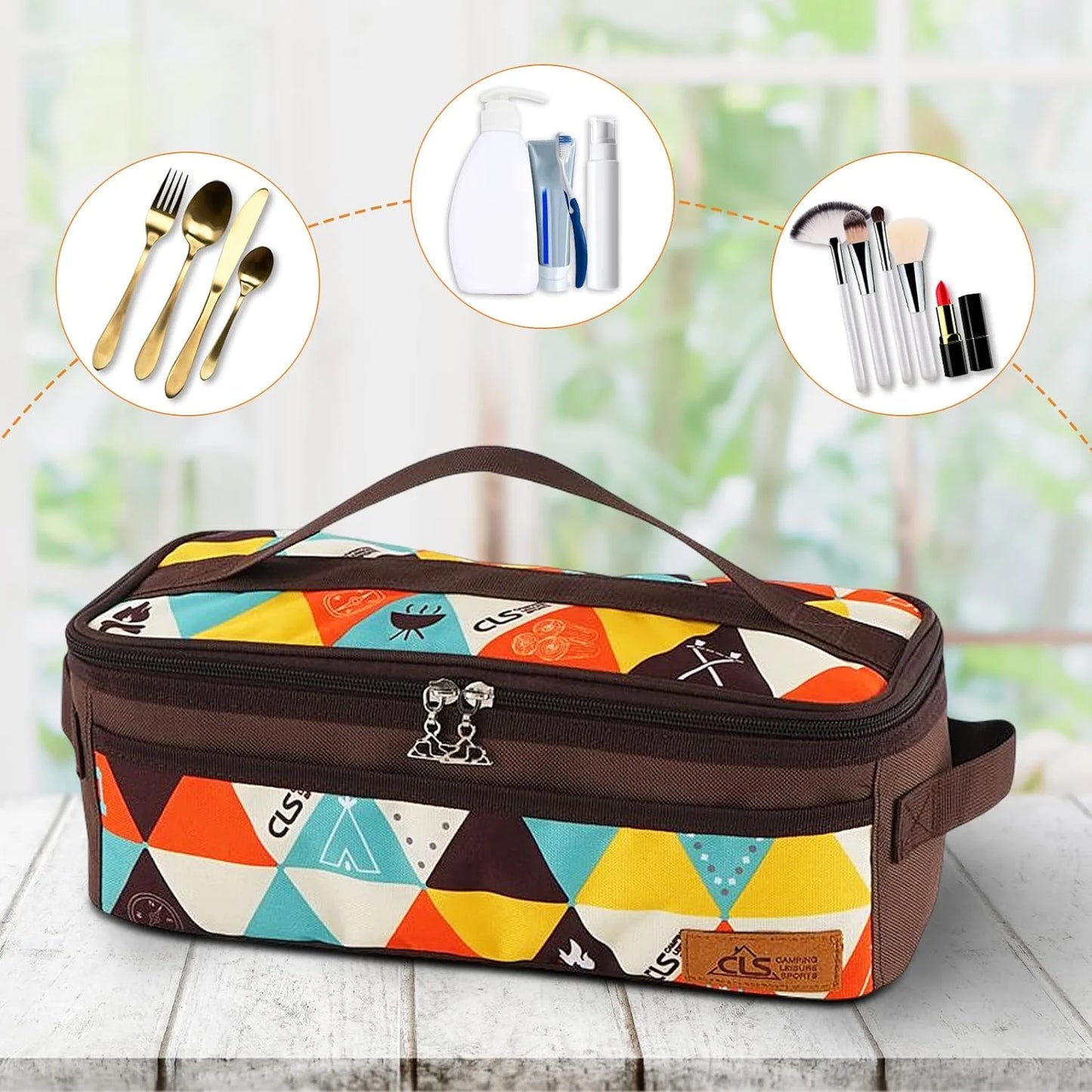 Camping Cooking Utensils Storage Bag Portable BBQ Travel Kitchen Toolkit