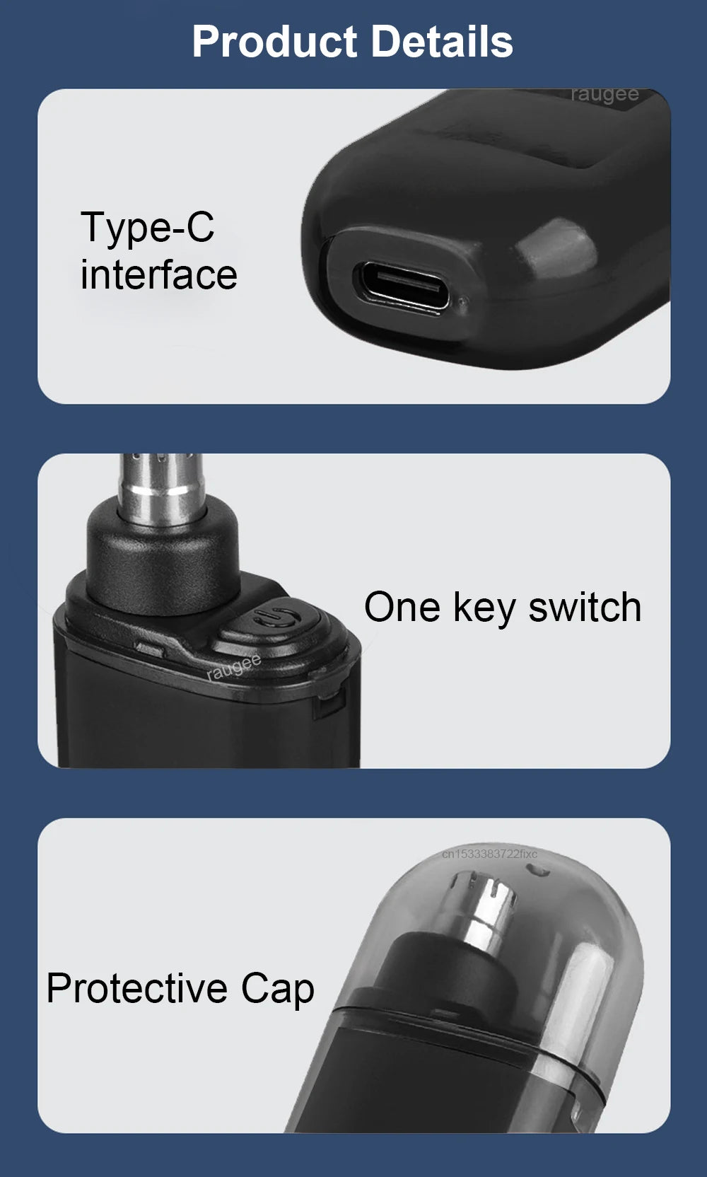 Portable Nose & Ear Hair Trimmer – Rechargeable Groomer