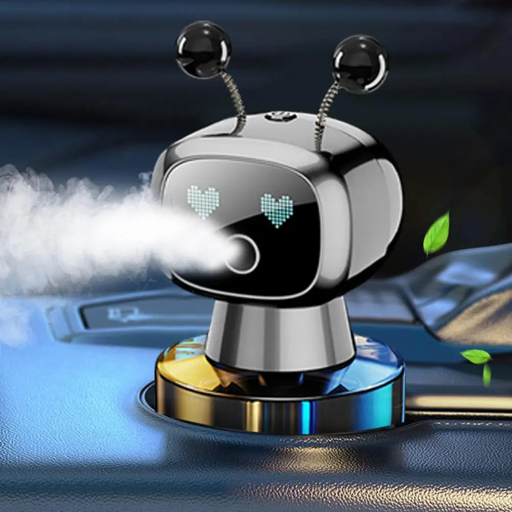 Smart Rechargeable Car Air Freshener,Automatic Aromatherapy Diffuser With Robotic Design,Auto-Spray&Ignition Sensing,Car Decor
