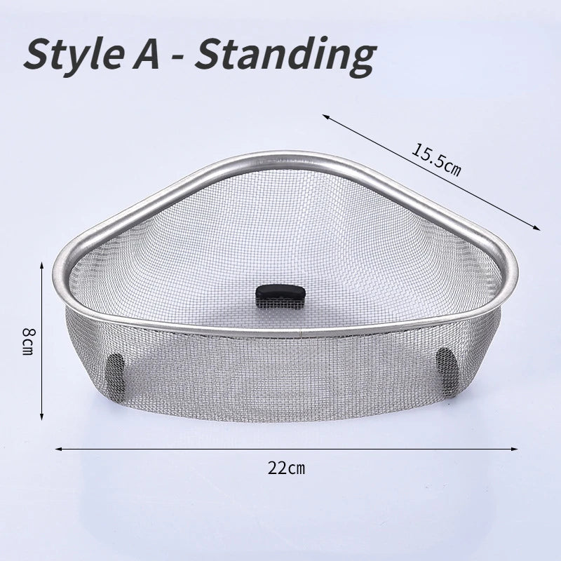 Stainless Steel Triangle Sink Drain Basket Strainer