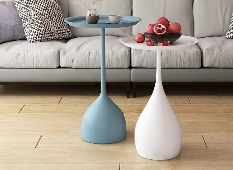 Simple Modern Wrought Iron Coffee Table Living Room Household Round Coffee Table Combination Creative Small Apartment Side Table