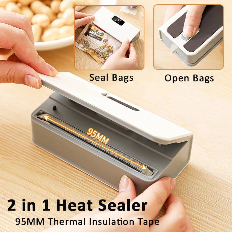 Plastic Bags Sealer Mini Sealing Machine Rechargeable Mini Heat Bag Sealer Food Packaging Sealing Machine Portable Bags Sealer