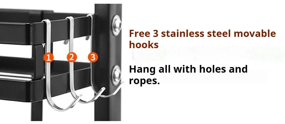 2-Layer Stainless Steel Kitchen Storage & Dish Rack