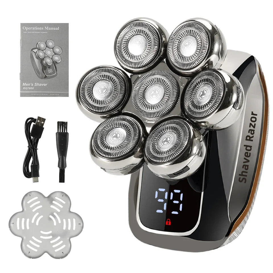 7D Electric Head Shaver for Bald Men