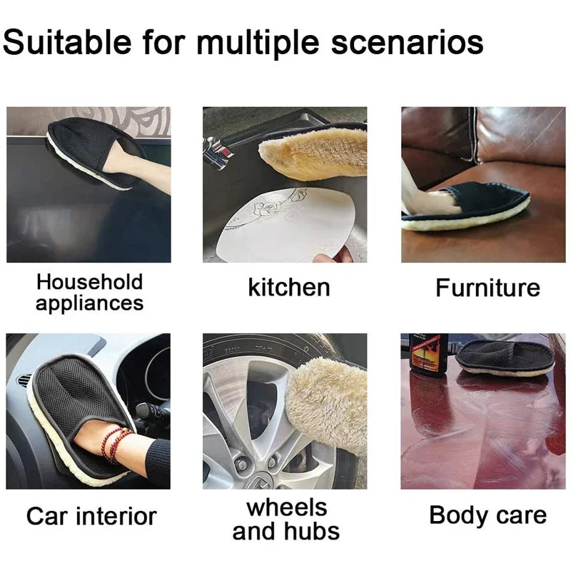 Soft Car Wash Cleaning Glove Automotive Care Towel