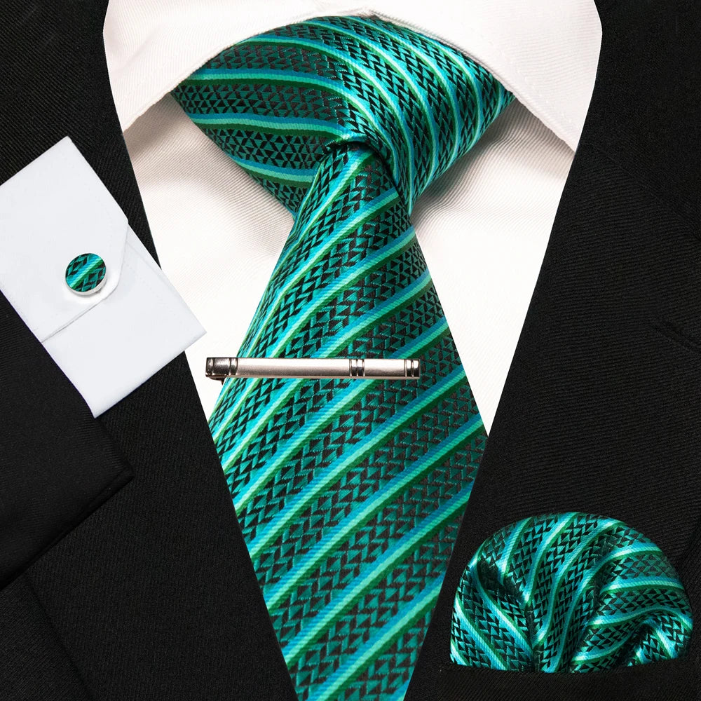 8cm Silk Men’s Tie Set with Pocket Square