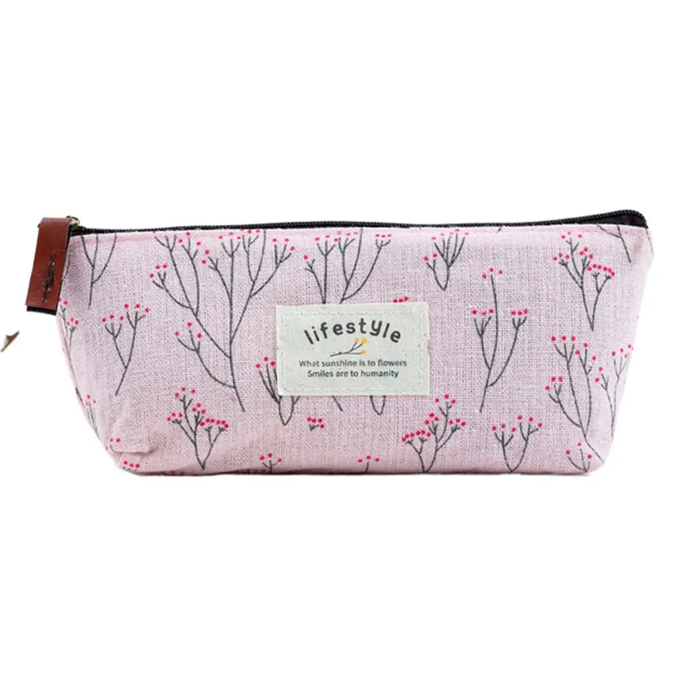 School Supplies Kawaii Fabric Student Makeup Bag Cosmetic Bag Pencil Bag Zipper Pouch Pencil Case Pen Bags