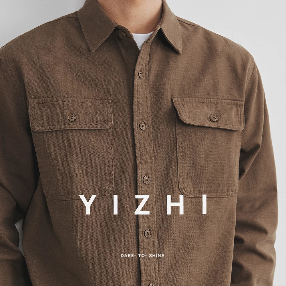 Men’s Cotton Work Shirt Jacket – Autumn Outdoor Safari Style