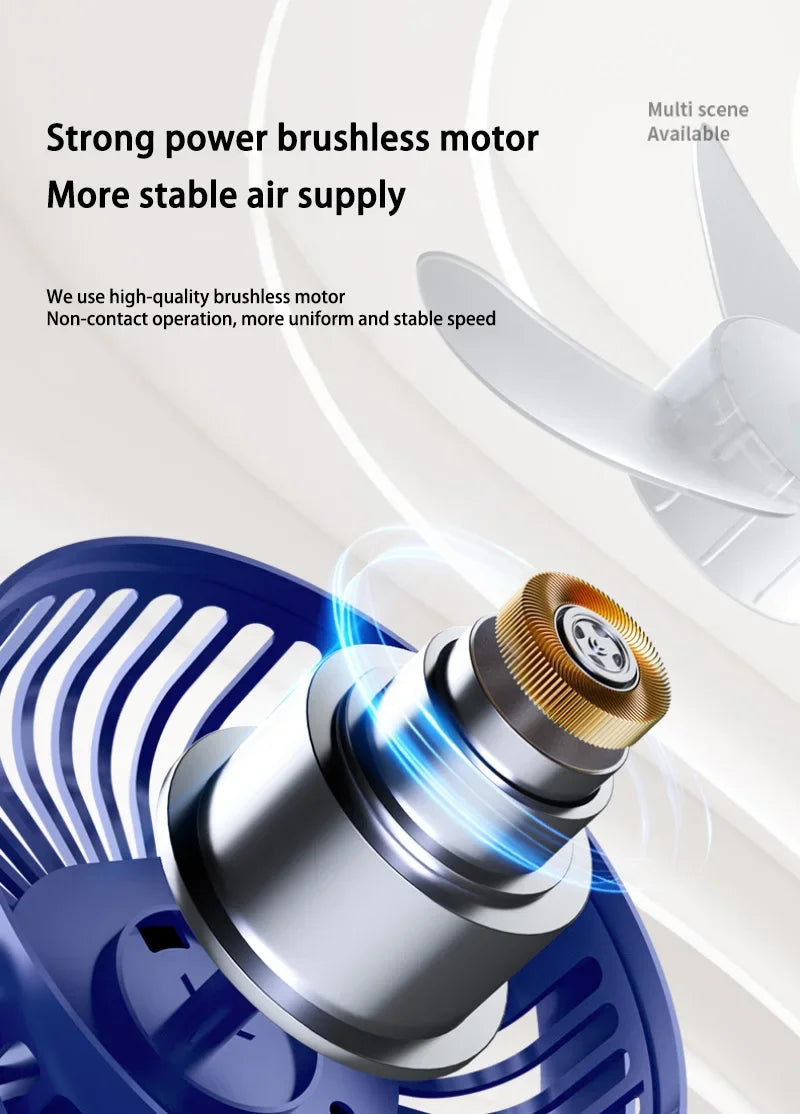 Xiaomi Youpin Clip-on Fan 5 Speed Quiet Rechargeable Desktop Portable Air Circulator Wireless Fan With LED Light Camping Home