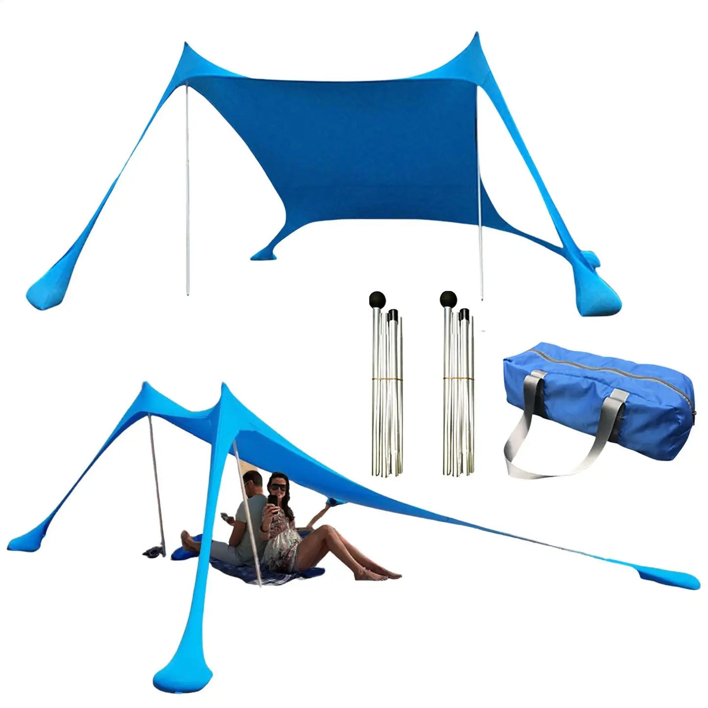 Camping Beach Canopy Tent 1-3 Person UV Sunshade Shelter