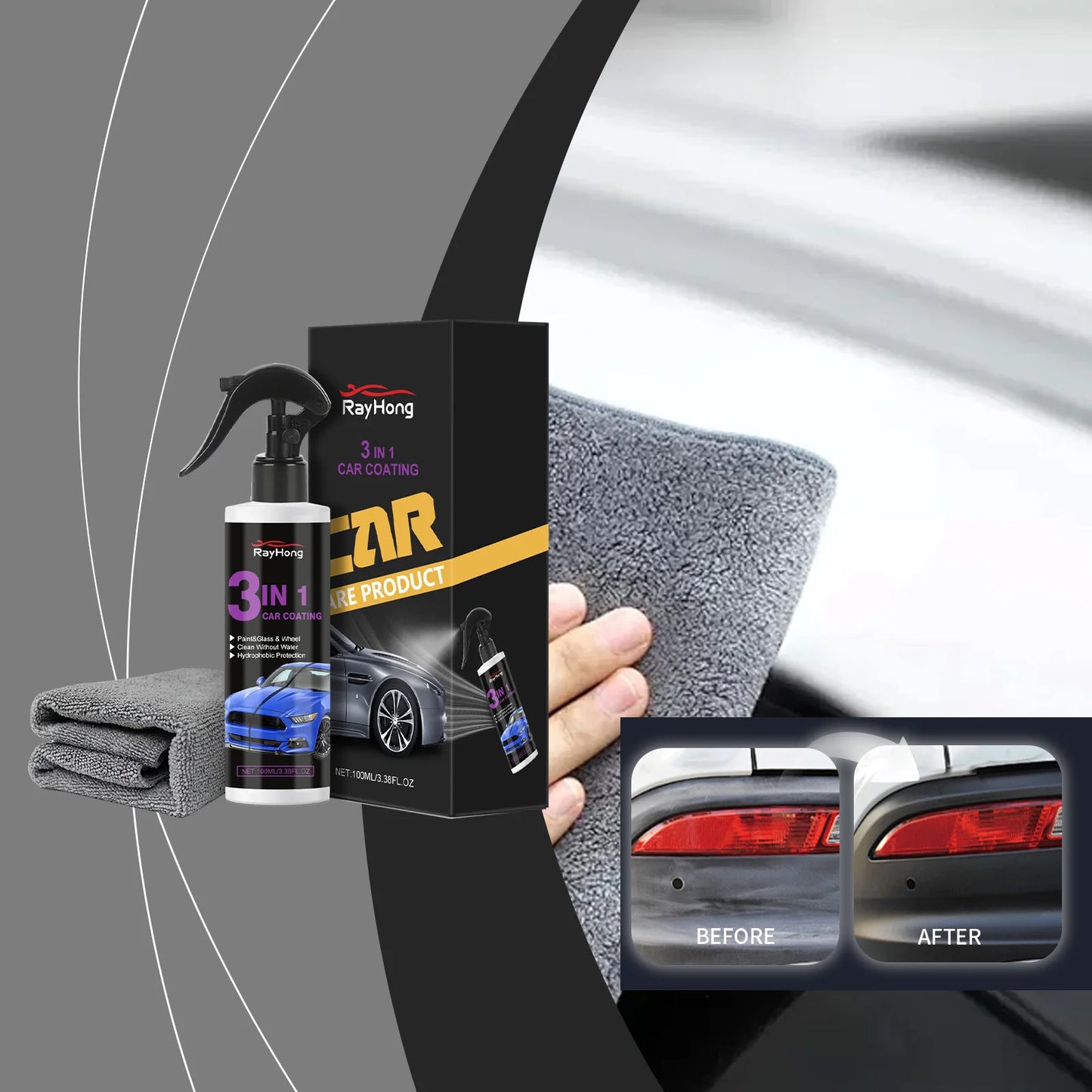 3-in-1 Car Ceramic Coating Liquid Crystal – High Protection