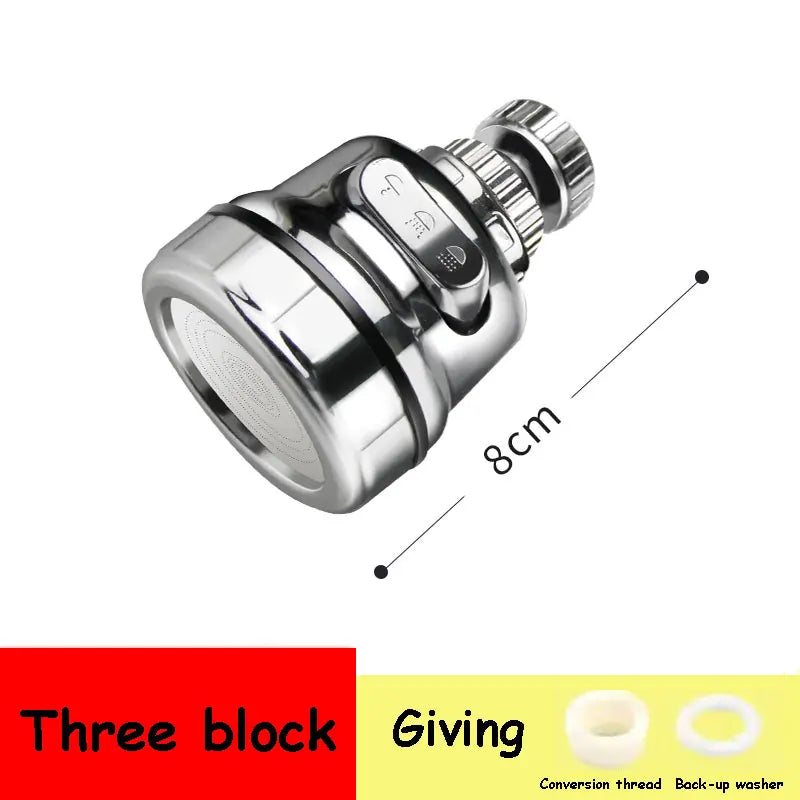 360° Faucet Aerator Nozzle – 3 Modes High Pressure