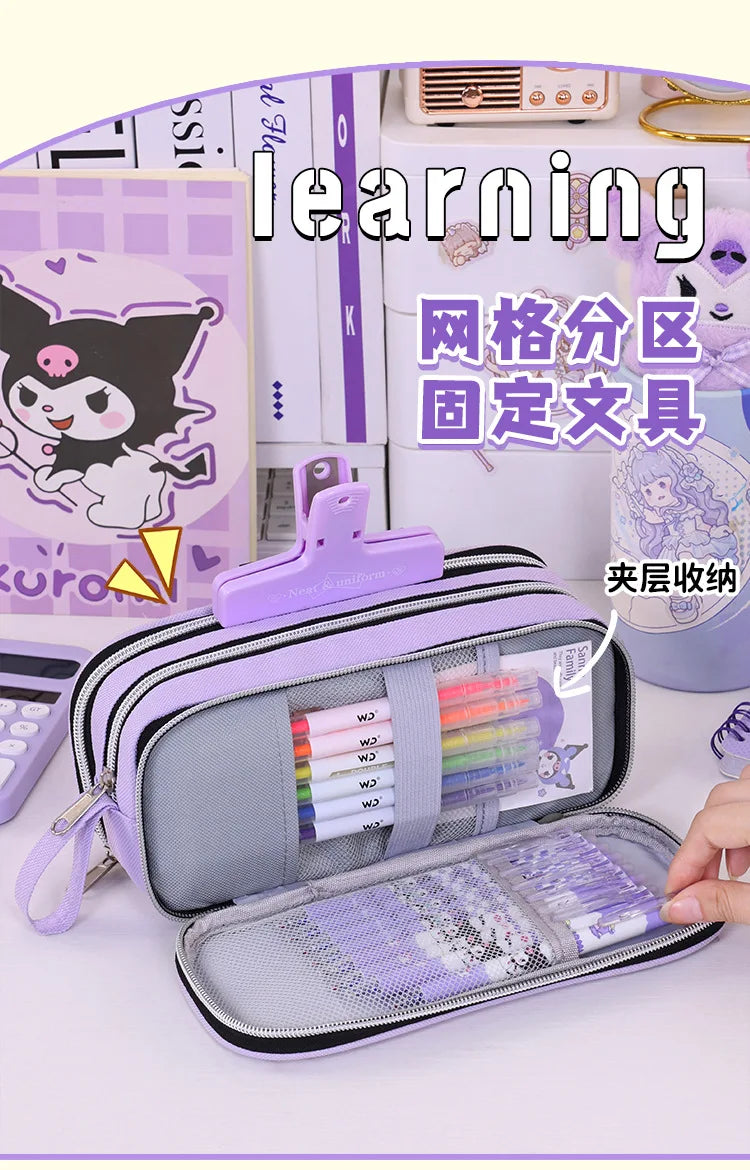 New School Supplies Back to School Essential Pencil Case, Large Capacity Stationery Organizer Student Stationery Box