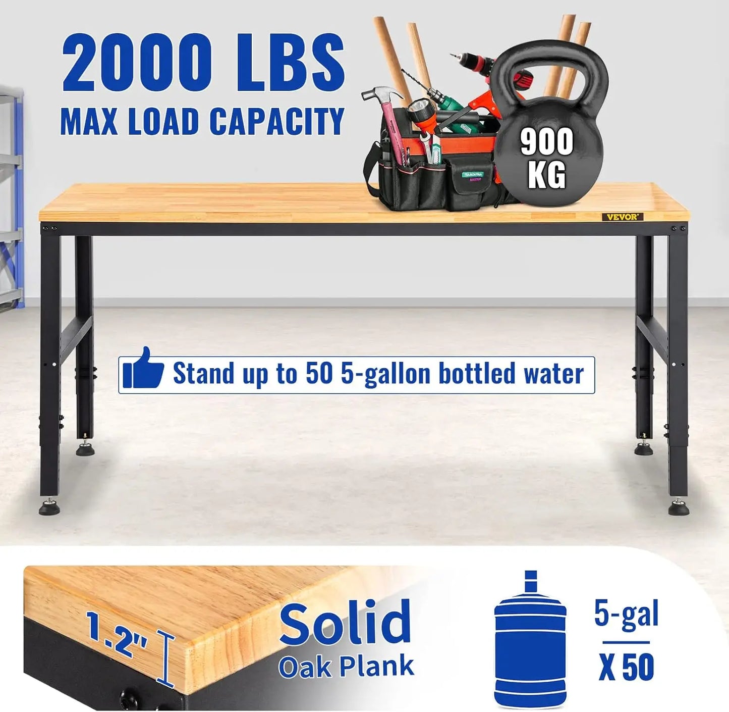 60" Adjustable Heavy Duty Workbench