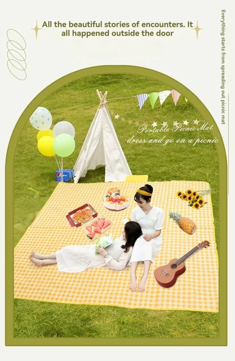 Picnic Mat, Moisture-proof Camping and Picnic Mat, Outdoor Waterproof Portable Beach Mat, Outdoor Spring Outing Mat