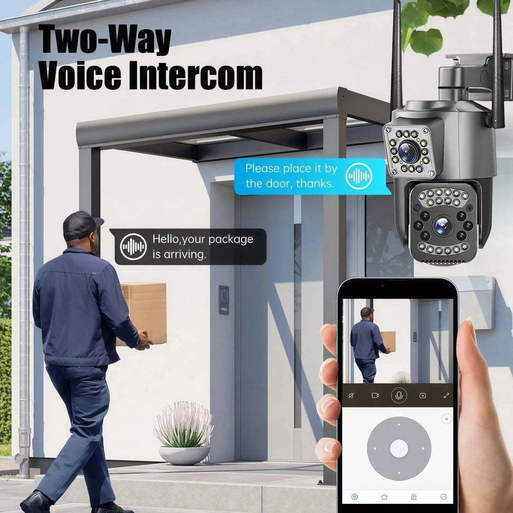 8MP 4G Dual Lens Outdoor CCTV Security Camera