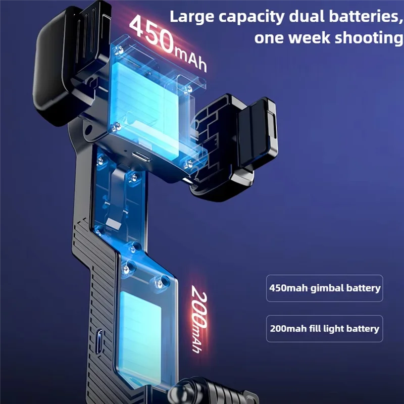 ABAC Selfie Stick Tripod with 1-Axis Gimbal Auto Balance for Smartphones