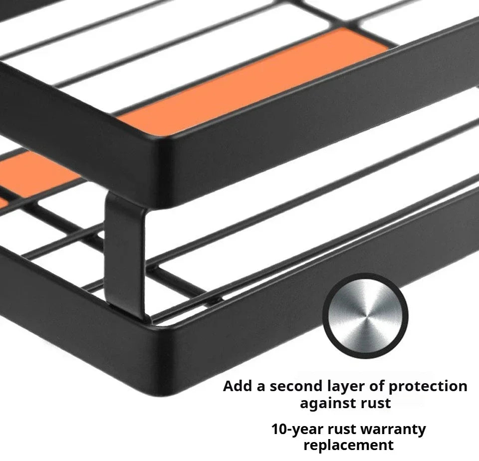 2-Layer Stainless Steel Kitchen Storage & Dish Rack