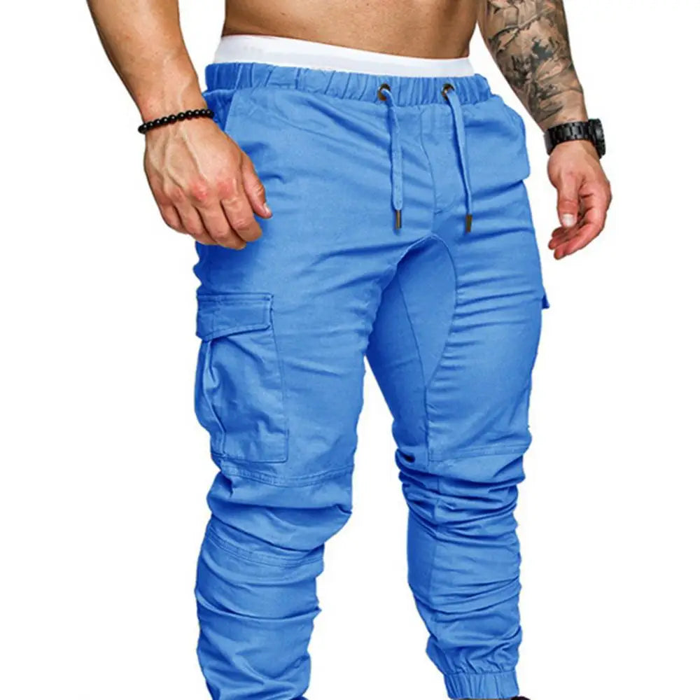 Men’s Cargo Pants with Pockets & Drawstring