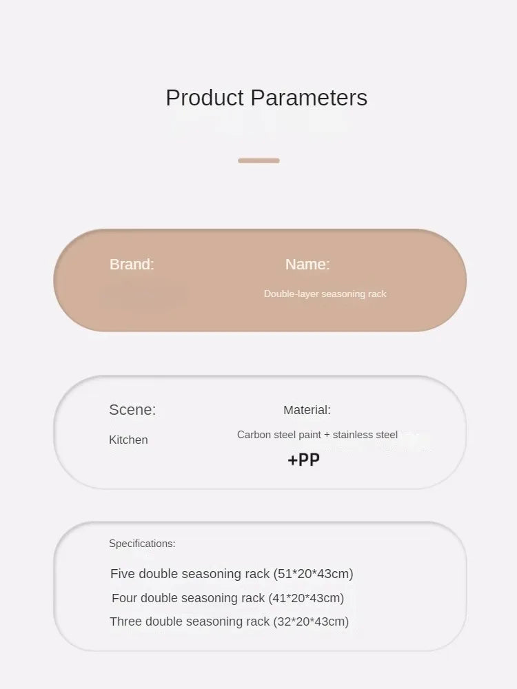 Multi-Functional Kitchen Seasoning & Storage Rack