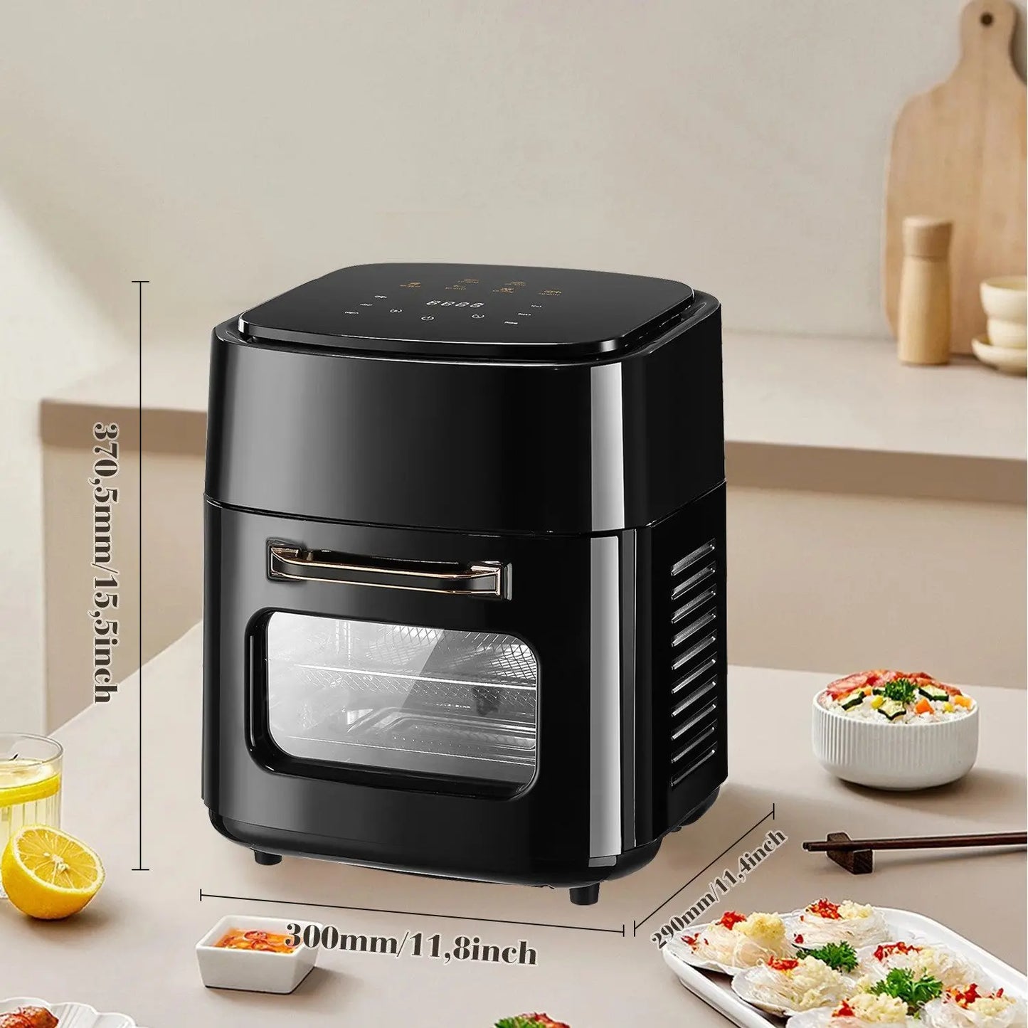15L 1800W Large Electric Air Fryer Oven, LED Display