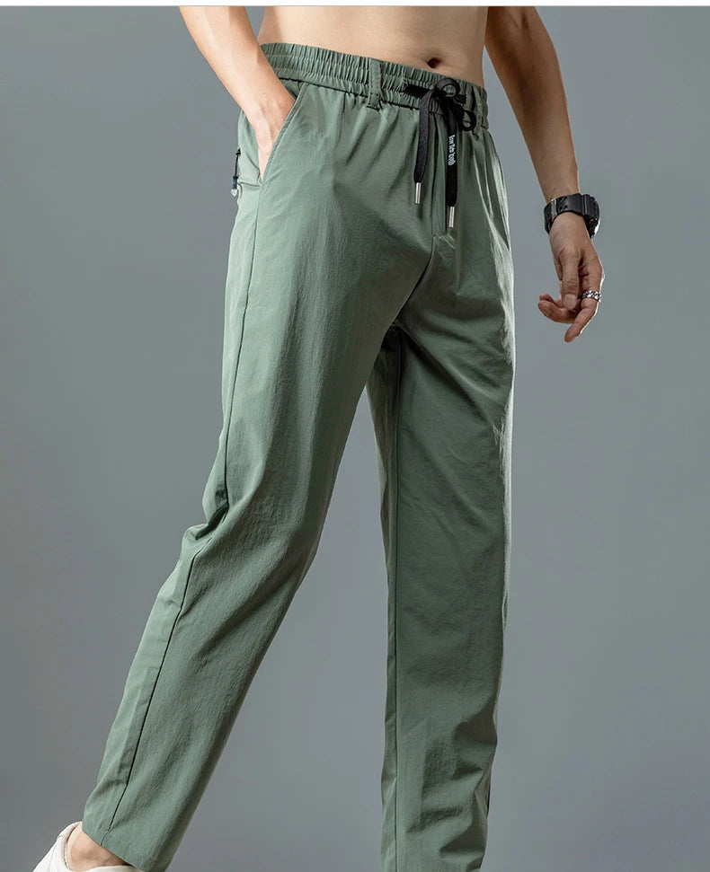 Men’s Ice Silk Stretch Business Casual Pants