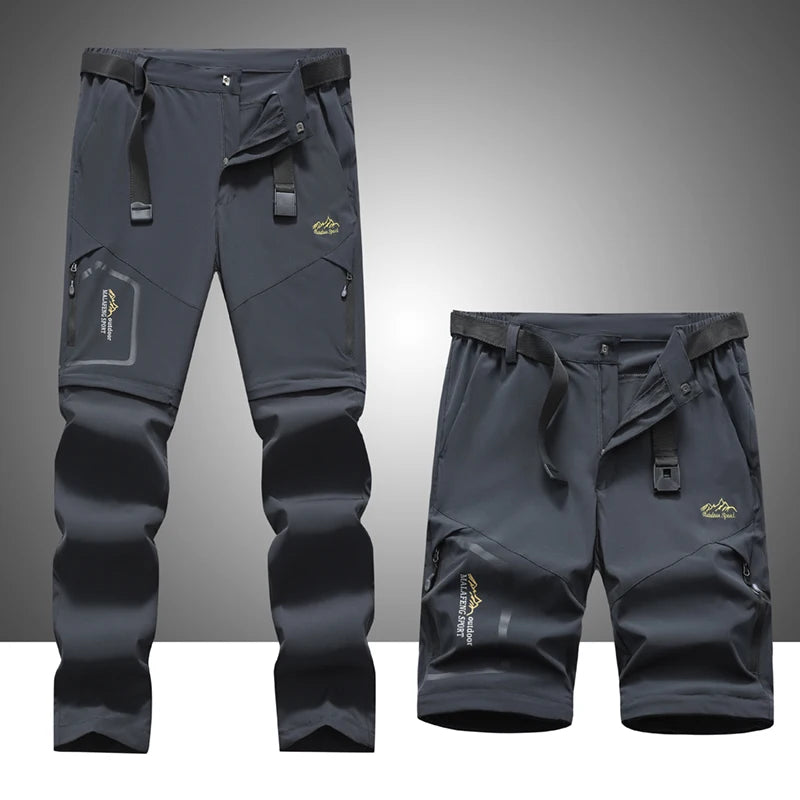 Men’s Outdoor Cargo Pants – Waterproof Detachable Hiking Wear