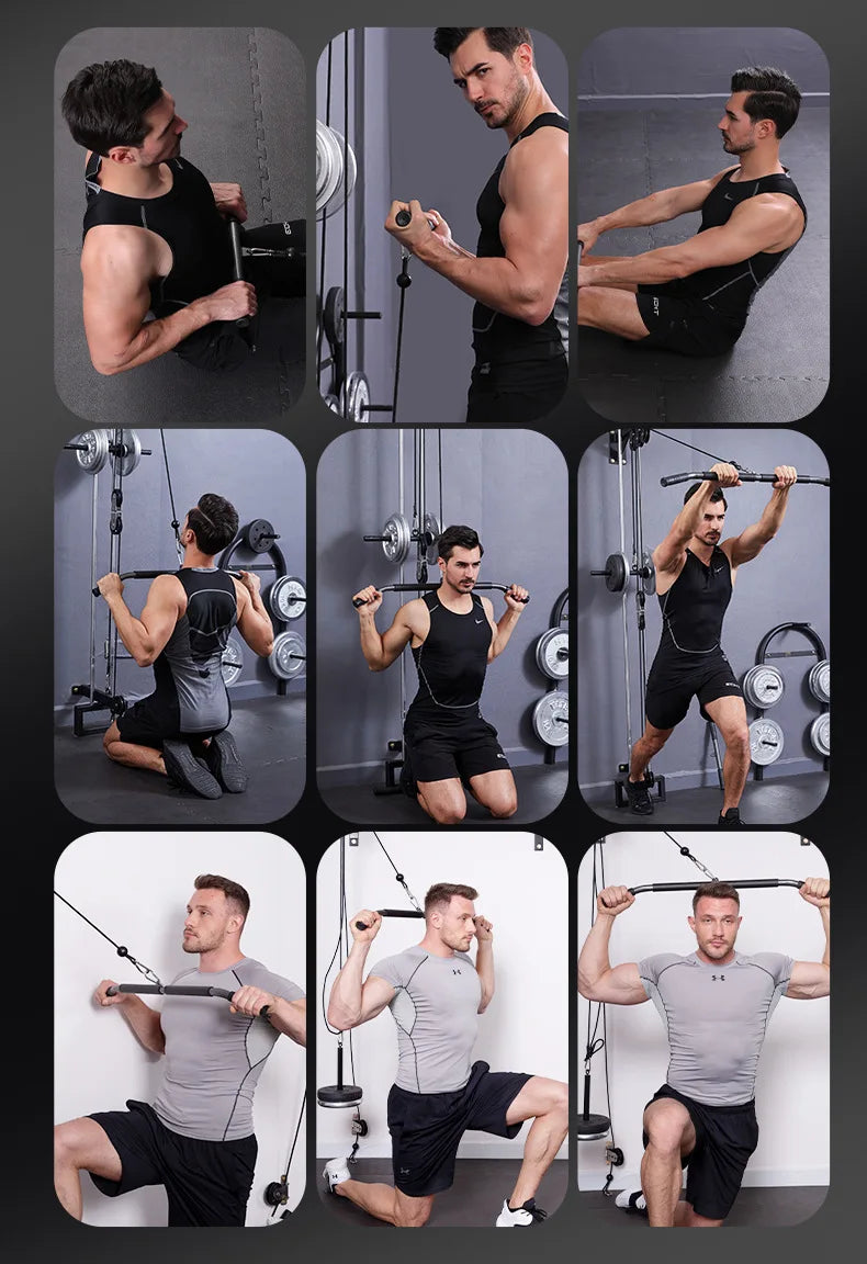 Strength Training Pull Rod Handles – Gym Cable Attachments