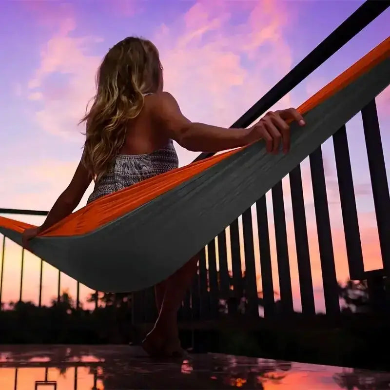 Portable Double Camping Hammock – Outdoor & Beach
