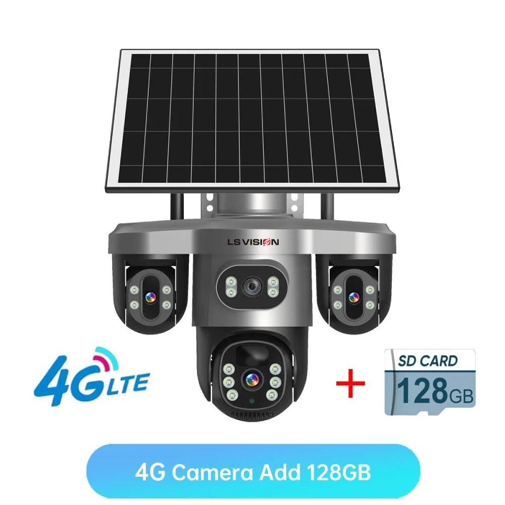 LS VISION V380 Pro 4G Solar PTZ Security Camera 15MP
