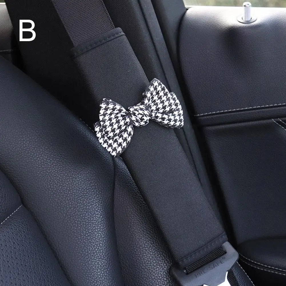 Cute Bow Tie Seat Belt Cover Comfort Shoulder Pad