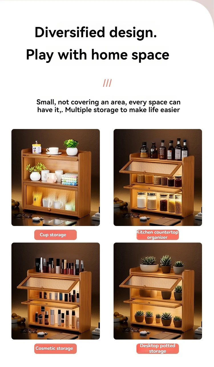 Multifunctional Kitchen Countertop Seasoning Rack Shelf
