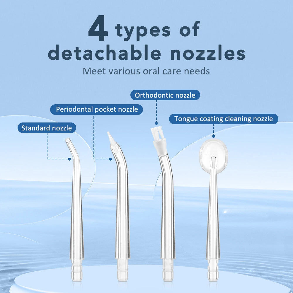 Portable Oral Irrigator Water Flosser + Electric Toothbrush Rechargeable Dental Water Jet Teeth Cleaning Whitening Oral Care Set
