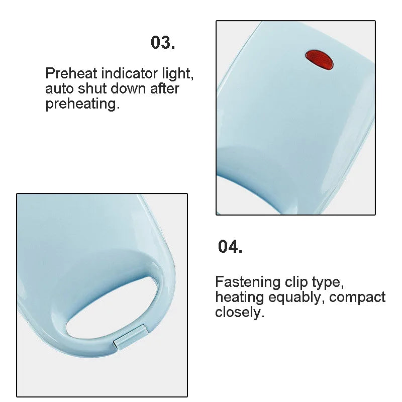 Multifunction Sandwich Maker & Breakfast Toaster 800W